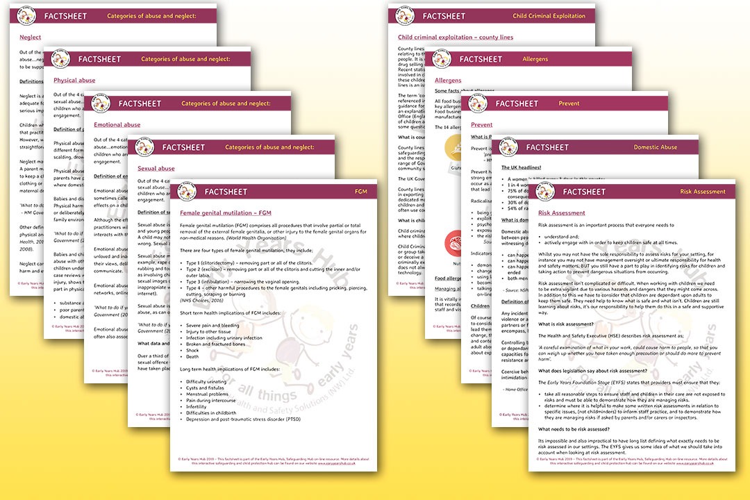 Image showing the various factsheets available